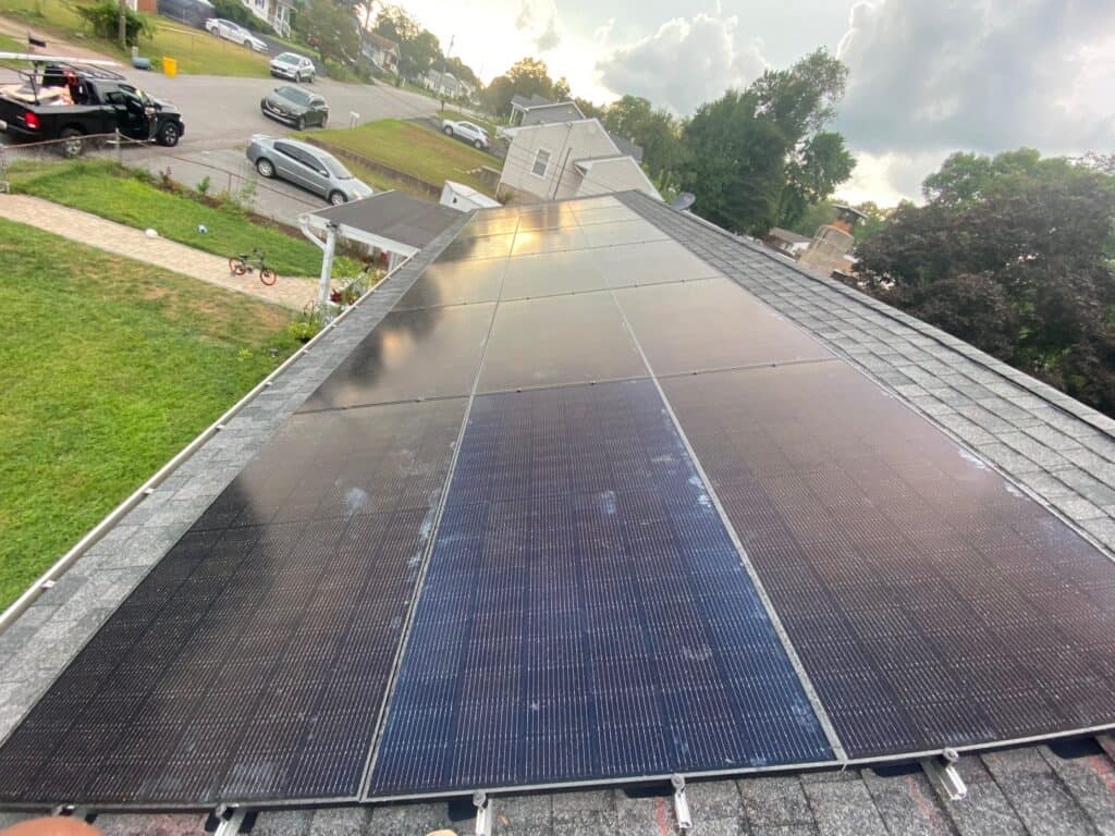 Professional solar company in Baltimore County, MD installing rooftop solar panels