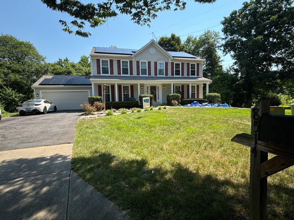 Trusted solar panel installer near me in Cockeysville, MD completing a residential solar installation