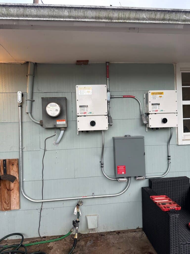 Professional solar battery repair in Bowie, MD diagnosing residential energy storage system issues